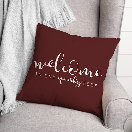 18" x 18" Quirky Coop Versatile Throw Pillow